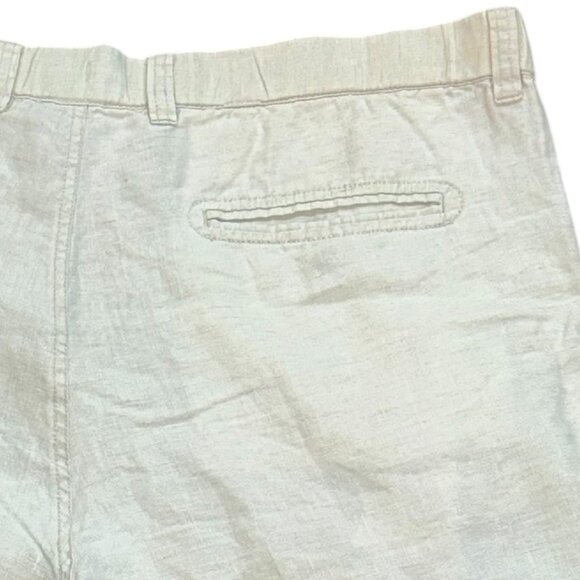Tommy Bahama Linen Bermuda Shorts‎ Beige Summer Outdoor Preppy Golf Large Tall - Picture 5 of 8